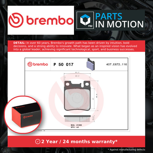 Brake pads set fits - set, mercedes